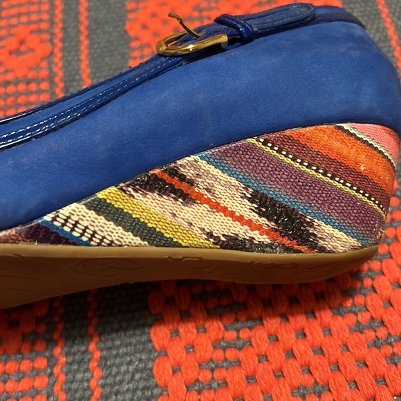 Blue wedge pumps - Picture 4 of 4